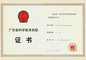 2002年广东省科学技术奖二等奖